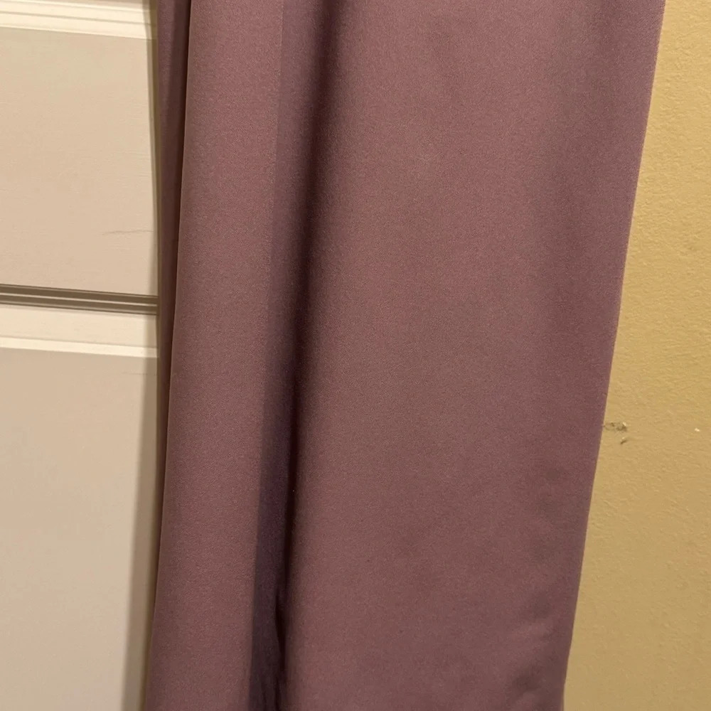 Amsale Emma Bridesmaid Prom Dress Mauve Size 12 - Picture 7 of 16